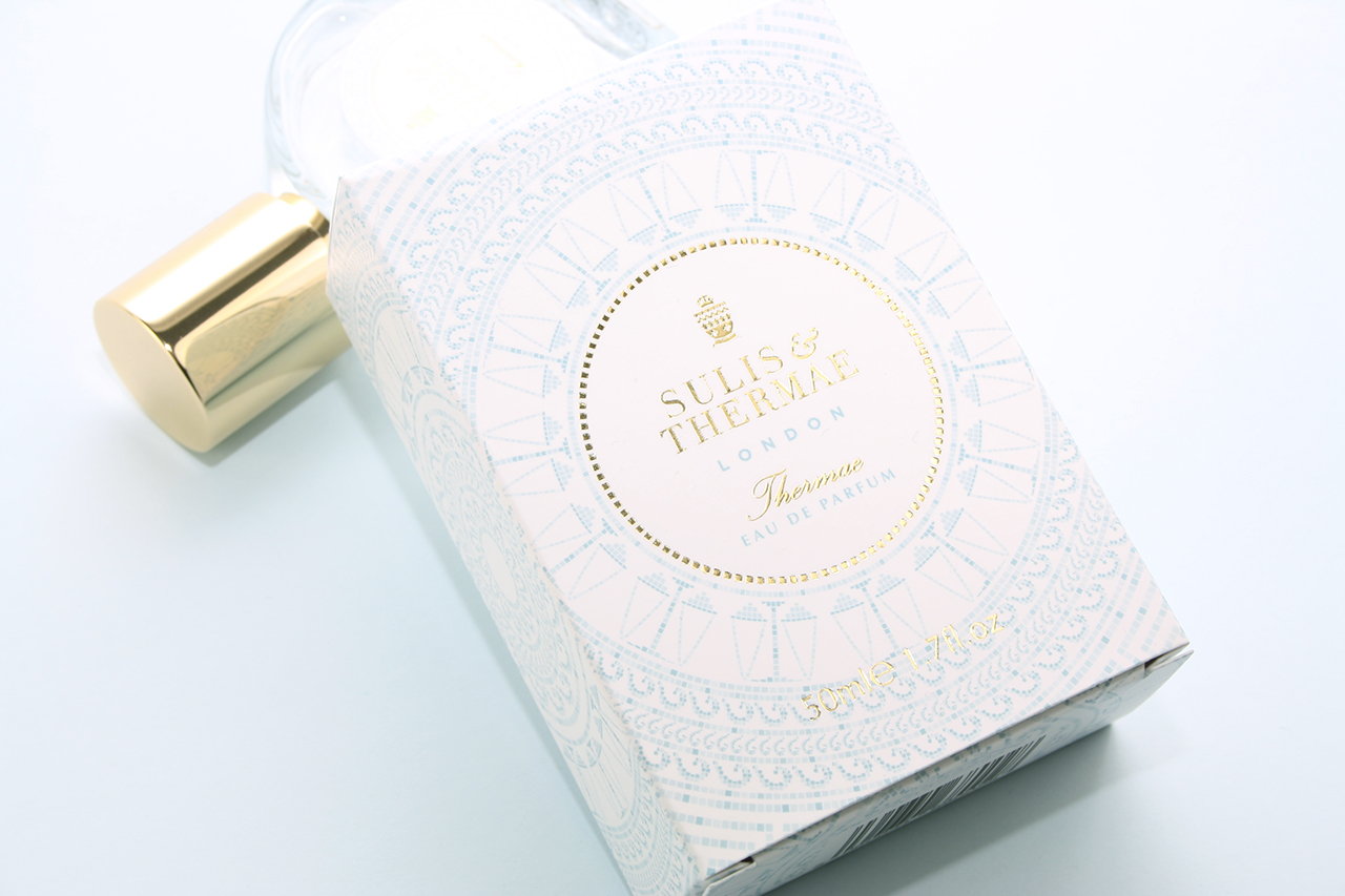 Sulis and Thermae eau de parfum carton and bottle graphics design by Paul Cartwright Branding.