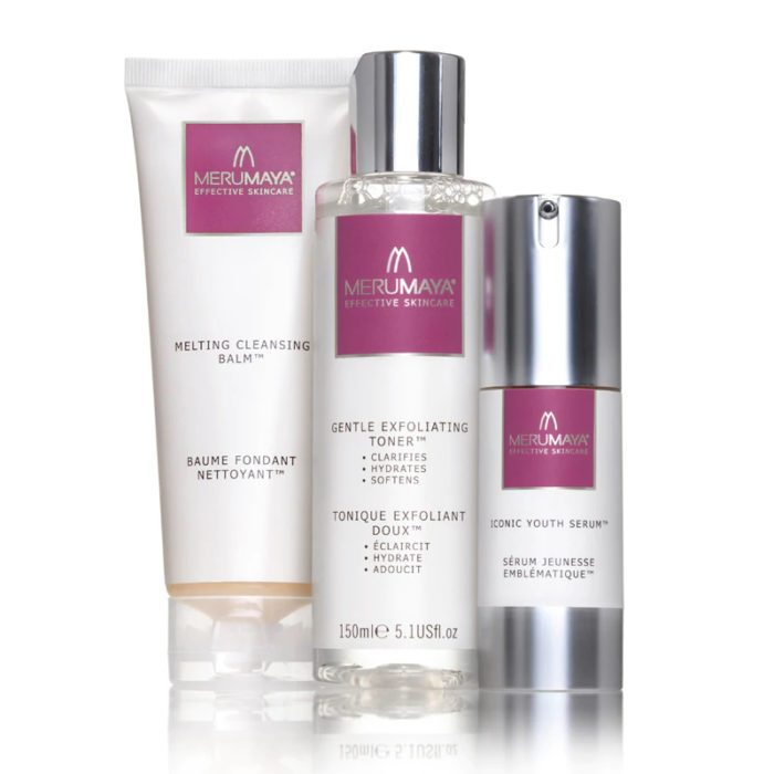Image of three skincare products with new packaging graphics – designed by Paul Cartwright Branding.